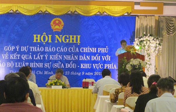 Tiếp tục nhận ý kiến đóng góp của nhân dân đối với Dự thảo BLHS 