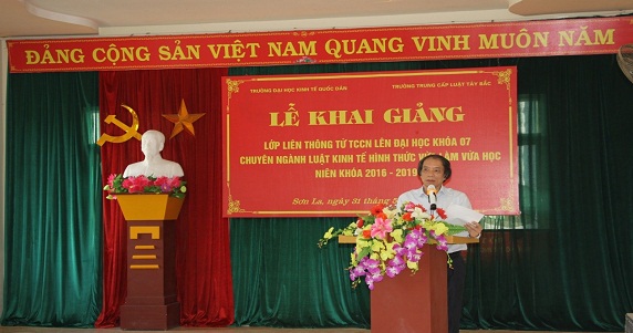 TC Luật Tây Bắc: khai giảng Lớp liên thông từ TCCN lên Đại học Khóa 7 chuyên ngành Luật Kinh tế