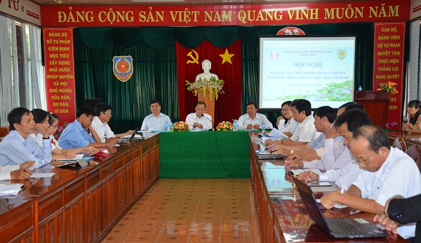 Sở Tư pháp Đồng Tháp  tổ chức sơ kết công tác tư pháp 6 tháng đầu năm 2016