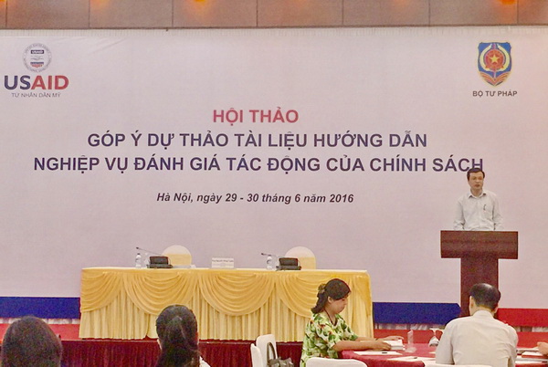 Hội thảo “Góp ý Tài liệu hướng dẫn nghiệp vụ đánh giá tác động của chính sách”