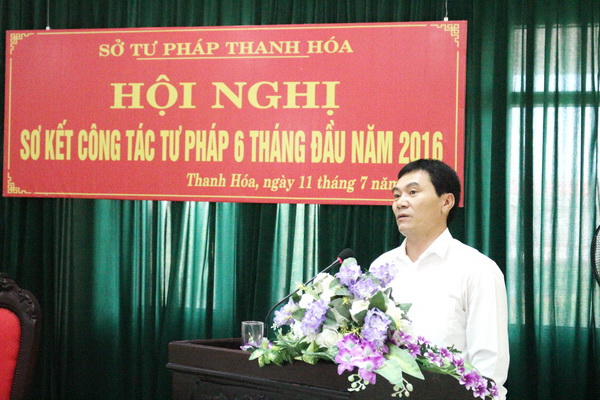Thanh Hóa: Sơ kết công tác tư pháp 6 tháng đầu năm, triển khai nhiệm vụ 6 tháng cuối năm  2016
