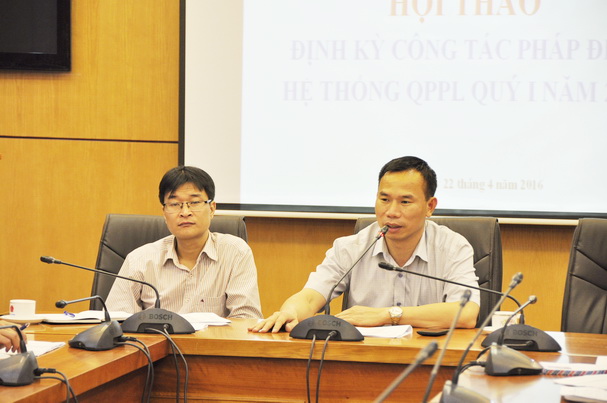 Hội thảo định kỳ công tác pháp điển hệ thống quy phạm pháp luật Quý I năm 2016