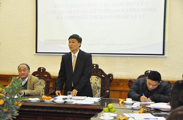 Triển khai công tác năm 2017 của Cục Quản lý xử lý vi phạm hành chính và theo dõi thi hành PL
