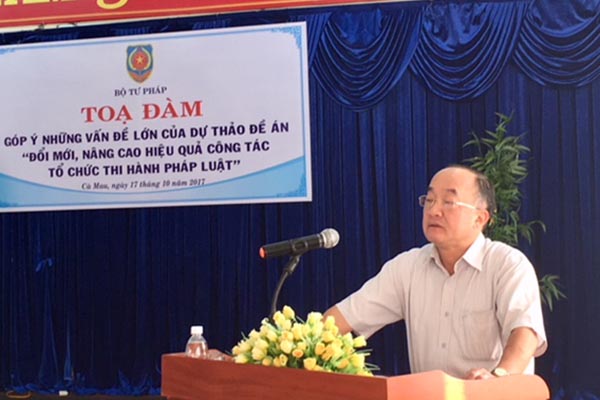 Tọa đàm góp ý dự thảo Đề án “Đổi mới, nâng cao hiệu quả công tác tổ chức thi hành pháp luật”