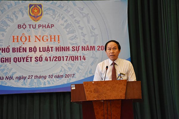 Hội nghị quán triệt, phổ biến Bộ luật Hình sự năm 2015 và Nghị quyết 41/2017/QH14