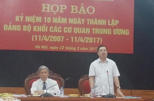Chuẩn bị kỷ niệm 10 năm thành lập Đảng bộ Khối các cơ quan Trung ương