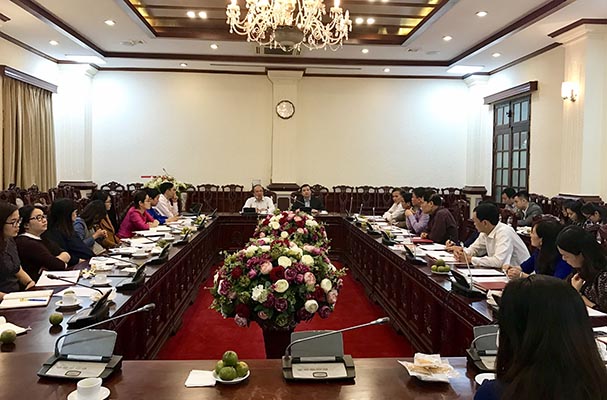 Thứ trưởng Phan Chí Hiếu làm việc với Vụ Các vấn đề chung về XDPL