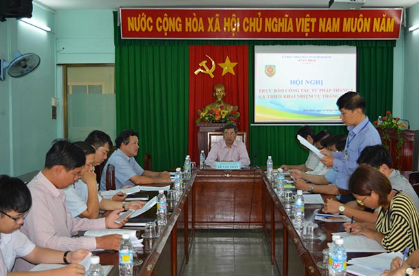 STP Bình Định: Hội nghị trực báo công tác Tư pháp tháng 05/2017, triển khai CT công tác Tư pháp tháng 6/2017