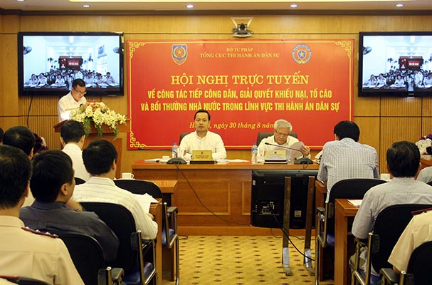 Hội nghị trực tuyến về công tác tiếp dân và giải quyết khiếu nại, tố cáo và BTNN trong lĩnh vực THADS