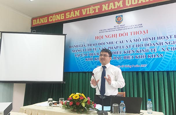 Mô hình mạng lưới tư vấn PL cho doanh nghiệp tại địa bàn KT - XH khó khăn, đặc biệt khó khăn