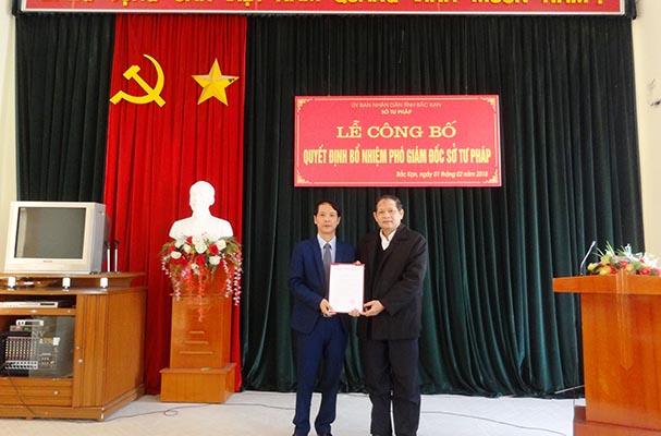 Bắc Kạn: Công bố Quyết định bổ nhiệm Phó Giám đốc Sở Tư pháp tỉnh
