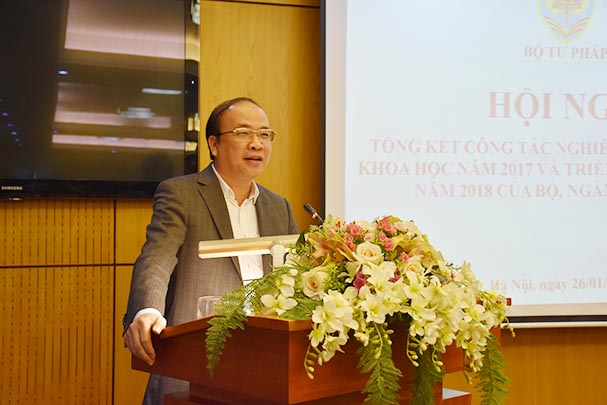 Bộ Tư pháp tổng kết công tác nghiên cứu, quản lý khoa học năm 2017 và triển khai kế hoạch năm 2018
