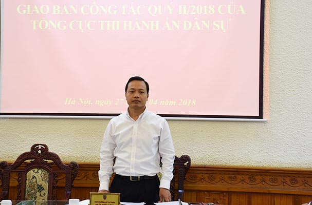 Giao ban công tác quý II/2018 của Tổng cục Thi hành án dân sự