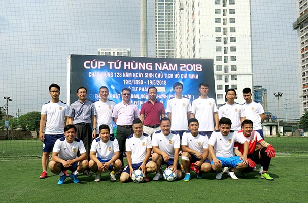 Công đoàn Bộ Tư pháp tham dự và giành chức vô địch Giải bóng đá Cúp tứ hùng năm 2018