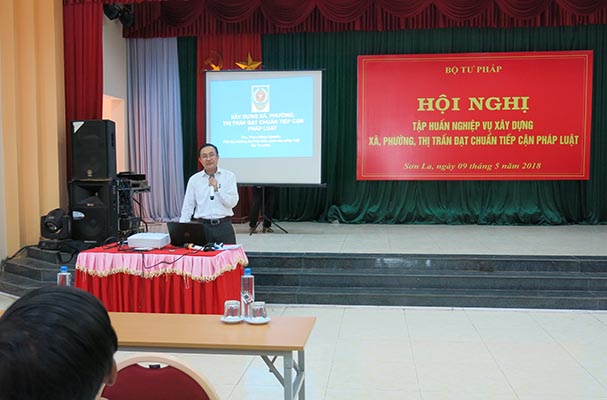 Tập huấn nghiệp vụ, giải đáp vướng mắc trong XD cấp xã đạt chuẩn tiếp cận pháp luật tại tỉnh Sơn La
