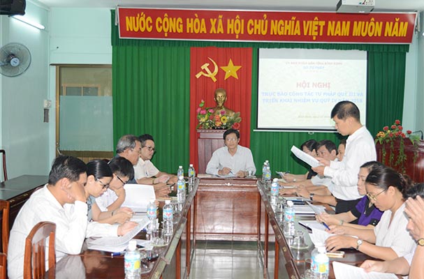 STP Bình Định: Công tác tư pháp Quý III và phương hướng, nhiệm vụ Quý IV năm 2018