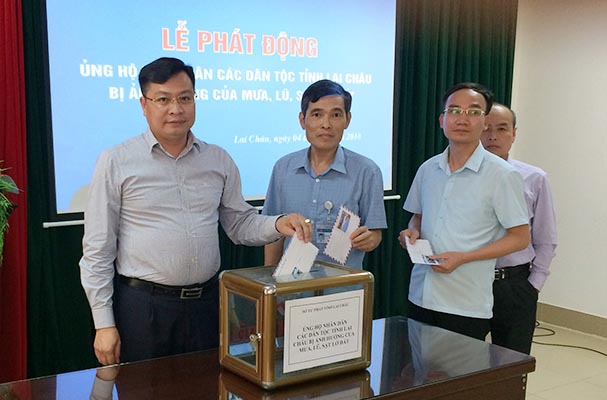 STP Lai Châu: Ủng hộ Nhân dân các dân tộc trong tỉnh bị ảnh hưởng của mưa, lũ, sạt lở đất