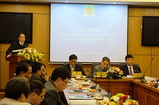 Bộ Tư pháp tổ chức Hội nghị triển khai công tác xây dựng ngành năm 2016