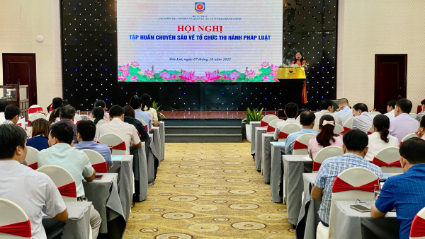 Hội nghị tập huấn chuyên sâu về tổ chức thi hành pháp luật