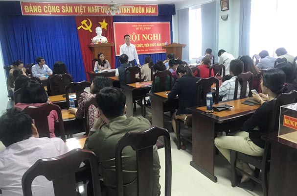 Sở Tư pháp Khánh Hòa: Tổ chức thành công Hội nghị cán bộ, công chức, viên chức năm 2021