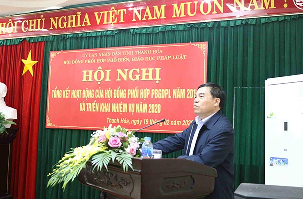 Thanh Hóa: Hội đồng Phối hợp phổ biến, giáo dục pháp luật triển khai nhiệm vụ công tác PBGDPL năm 2020