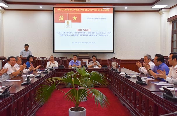 Tổng kết công tác tổ chức Đại hội Đảng các cấp thuộc Đảng bộ Bộ Tư pháp nhiệm kỳ 2020 - 2025