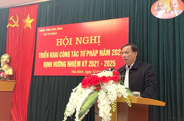 Hòa Bình: Hội nghị triển khai công tác tư pháp năm 2021, định hướng nhiệm kỳ 2021-2025