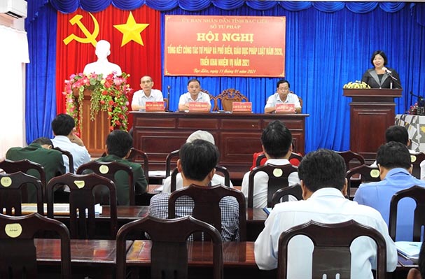 Bạc Liêu: Tổng kết công tác tư pháp và phổ biến, giáo dục PL năm 2020, triển khai nhiệm vụ năm 2021