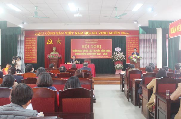 Vĩnh Phúc: Hội nghị triển khai công tác tư pháp năm 2021, định hướng giai đoạn 2021-2025