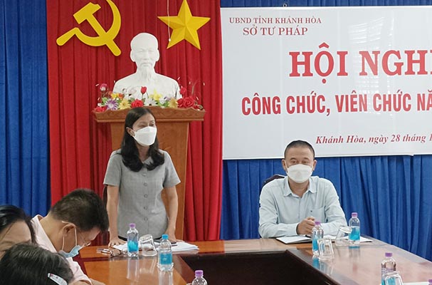 Sở Tư pháp Khánh Hòa: Tổ chức thành công Hội nghị cán bộ, công chức, viên chức năm 2022