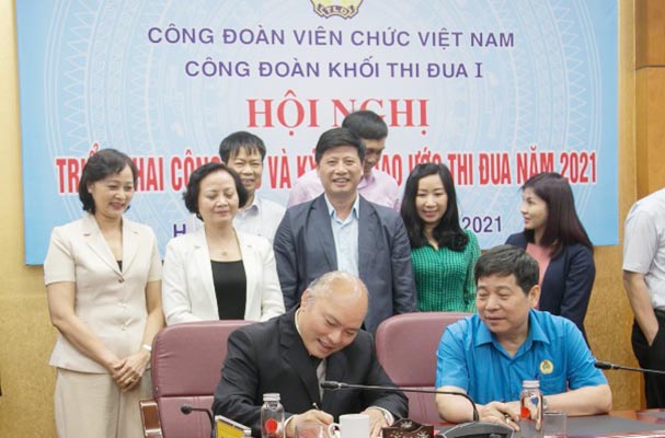 Công đoàn Bộ Tư pháp tham dự Hội nghị triển khai công tác Khối thi đua I, Công đoàn VCVN năm 2021