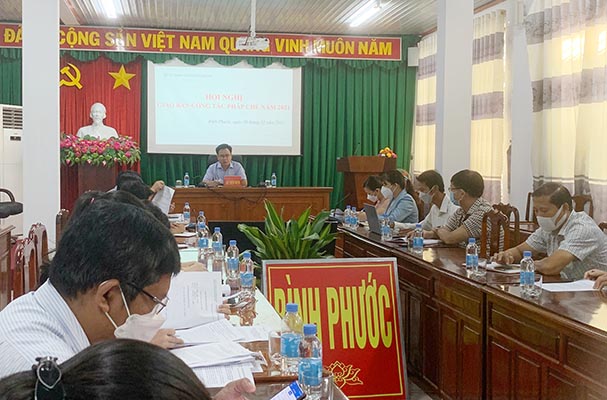 Bình Phước: Hội nghị giao ban công tácpháp chế năm 2021