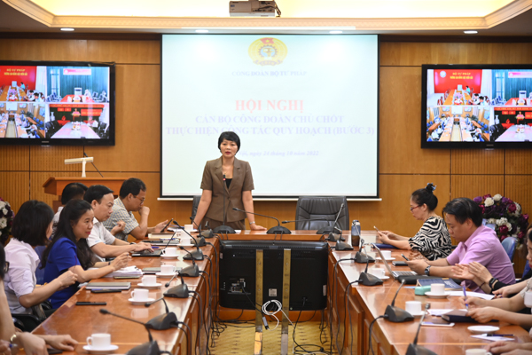 Bộ Tư pháp tổ chức Hội nghị Cán bộ công đoàn chủ chốt thực hiện công tác quy hoạch (bước 3)