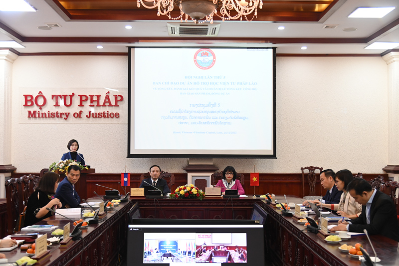 Tổng kết, đánh giá kết quả Dự án "Hỗ trợ Học viện Tư pháp Lào”