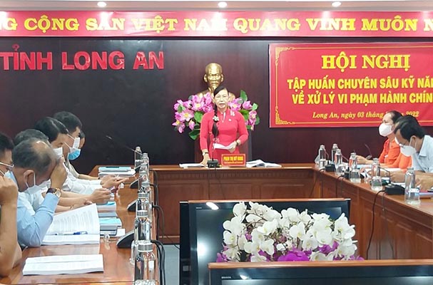 Long An tập huấn chuyên sâu nghiệp vụ về Xử lý vi phạm hành chính