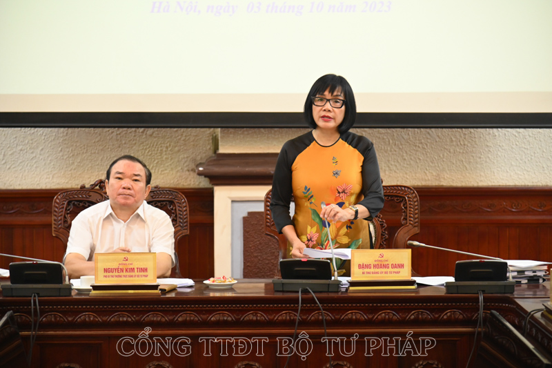 Hội nghị Ban thường vụ Đảng ủy tháng 10/2023