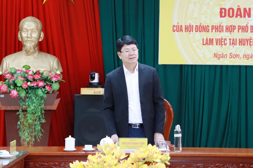Thứ trưởng Nguyễn Thanh Tịnh: Huyện Ngân Sơn, tỉnh Bắc Kạn đạt nhiều kết quả tích cực trong PBGDPL
