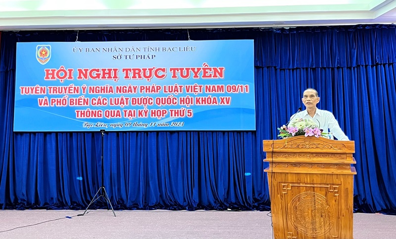 Bạc Liêu: Tổ chức Hội nghị tuyên truyền, hưởng ứng Ngày Pháp luật Việt Nam 9/11