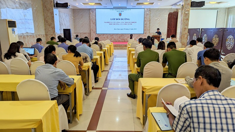 Kon Tum: Sở Tư pháp tổ chức Lớp bồi dưỡng nghiệp vụ về công tác bồi thường Nhà nước năm 2023
