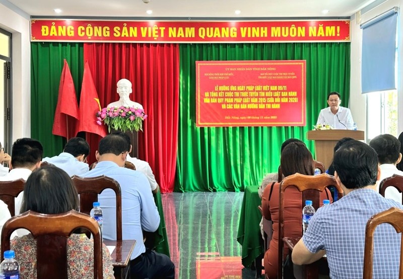 Đắk Nông: Tổng kết, trao giải cuộc thi trực tuyến tìm hiểu Luật Ban hành VBQPPL