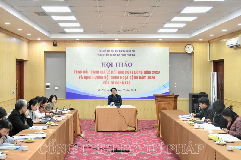 Tổng kết hoạt động của Tổ công tác về rà soát văn bản quy phạm pháp luật