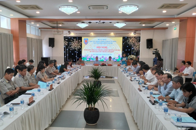 Hội nghị Tổng kết công tác thi đua, khen thưởng Khối cơ quan Tư pháp các tỉnh Đông Nam Bộ năm 2023
