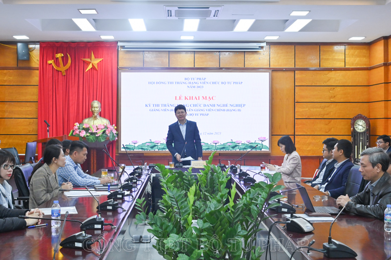 Bộ Tư pháp: Khai mạc Kỳ thi thăng hạng chức danh nghề nghiệp giảng viên