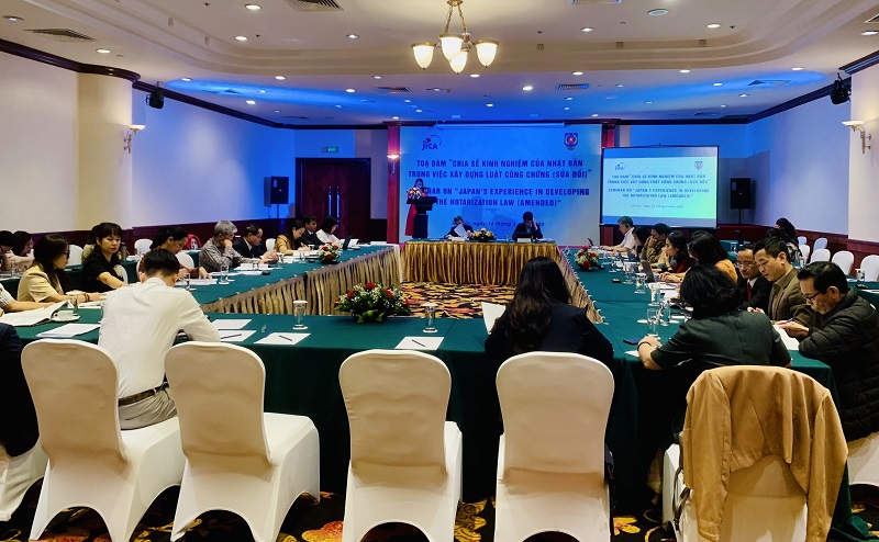 Tổ chức Toạ đàm “Chia sẻ kinh nghiệm của Nhật Bản trong việc xây dựng Luật Công chứng sửa đổi”