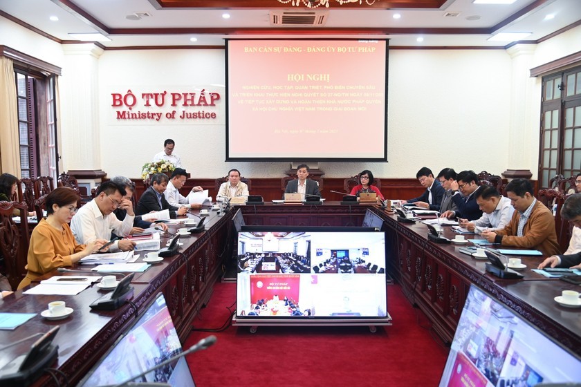 Ban Cán sự Đảng Bộ Tư pháp ban hành Chương trình hành động thực hiện Nghị quyết số 27-NQ/TW