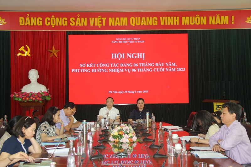 Đảng bộ Học viện Tư pháp: Sơ kết công tác Đảng 6 tháng đầu năm 2023