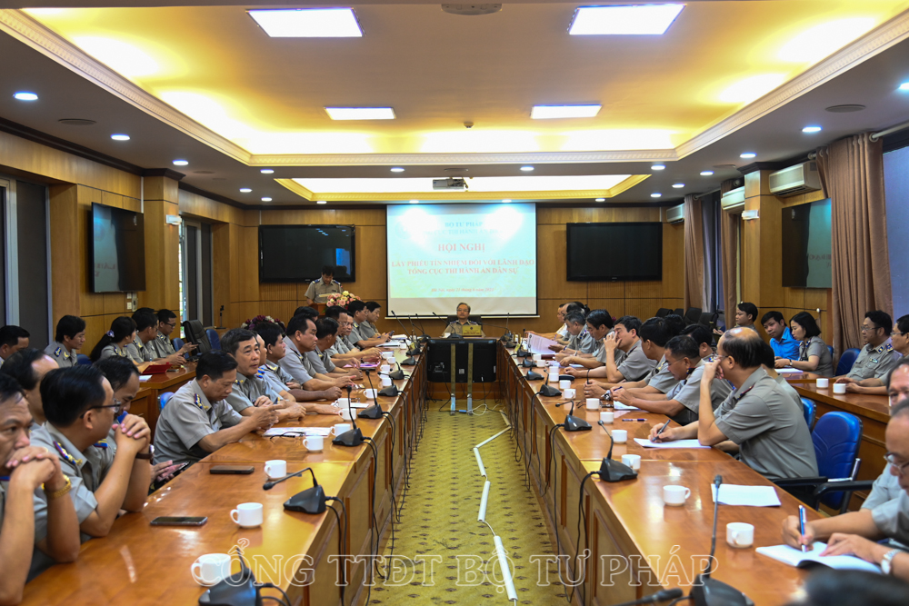 Hội nghị lấy phiếu tín nhiệm đối với Lãnh đạo Tổng cục THADS và Giao ban công tác quý III/2023