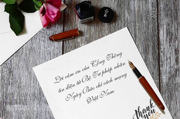 Lời cảm ơn của Cổng Thông tin điện tử Bộ Tư pháp nhân Ngày Báo chí Cách mạng Việt Nam