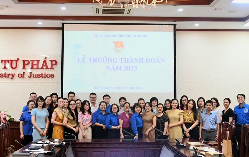 Lễ Trưởng thành đoàn của Đoàn thanh niên Bộ Tư pháp