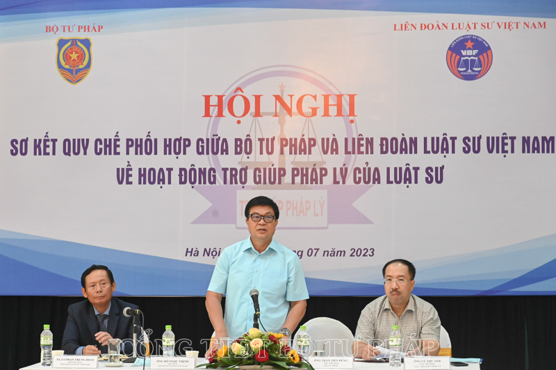 Hội nghị sơ kết Quy chế phối hợp giữa Bộ Tư pháp và Liên đoàn Luật sư Việt Nam